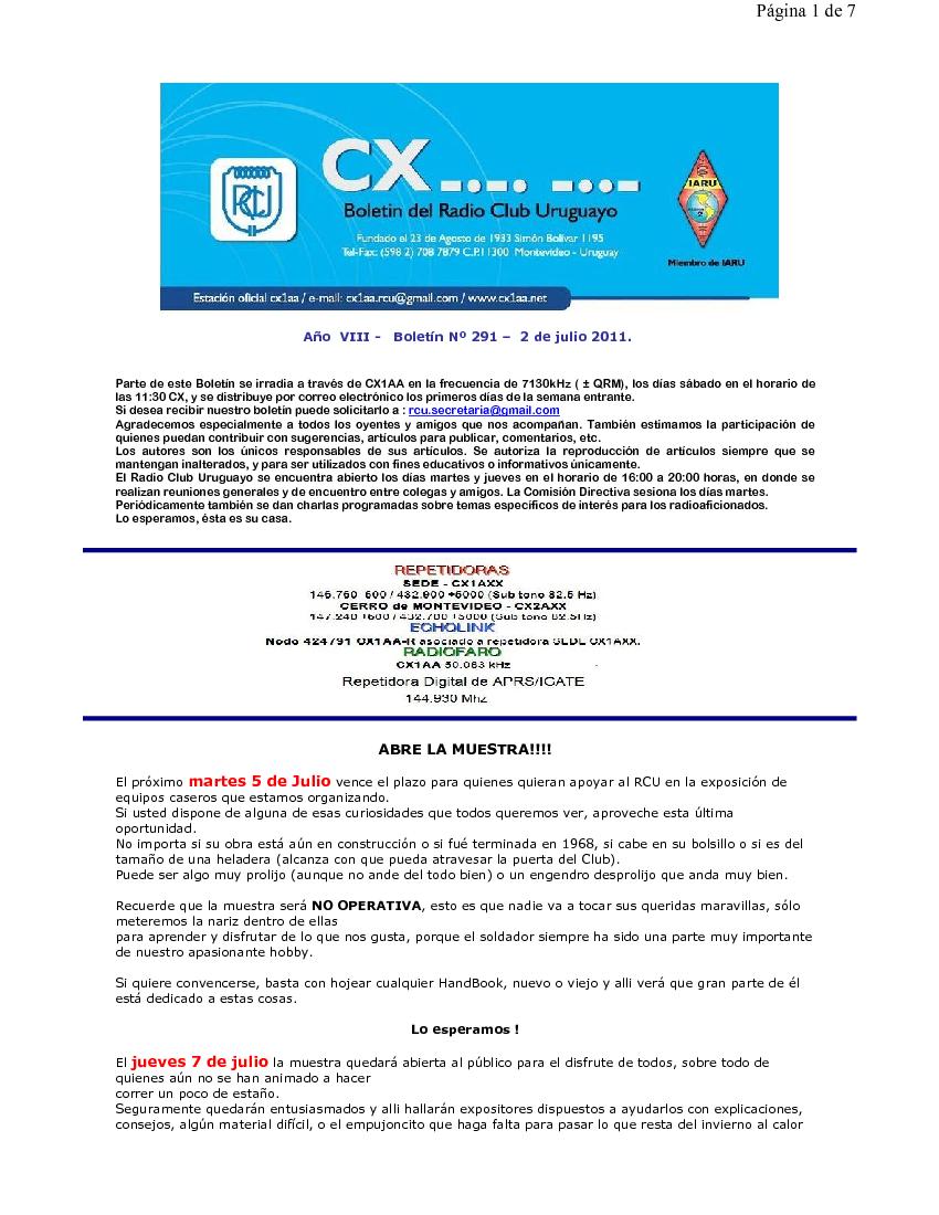 imagen del documento: Boletin CX 291.pdf