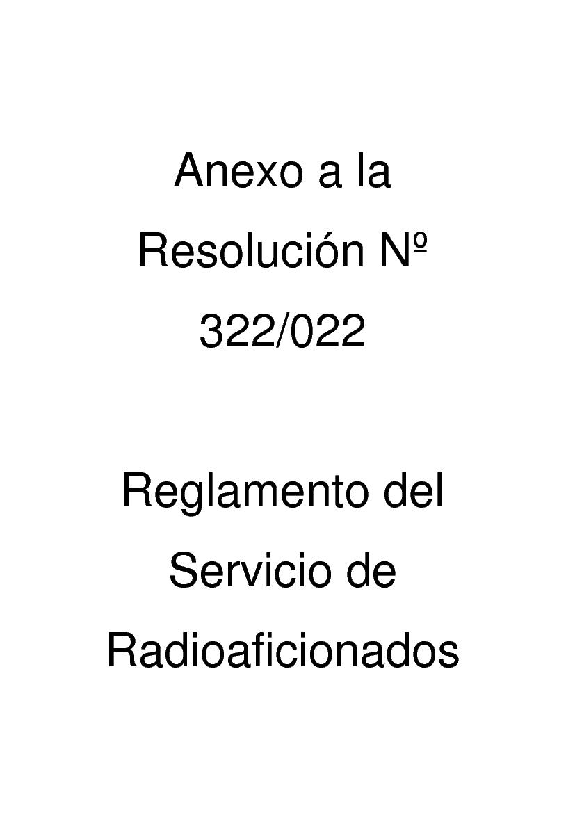 imagen del documento: 01_1 REGLAMENTO DEL SERVICIO DE RADIOAFICIONADOS - efectivo 1ero Marzo 2023.pdf