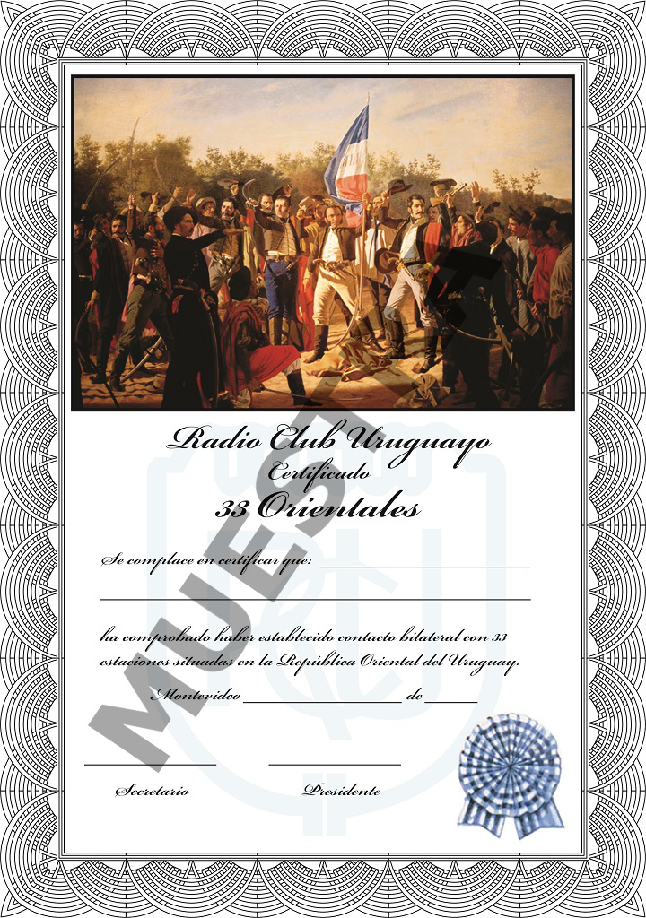 Certificado 33 Orientales